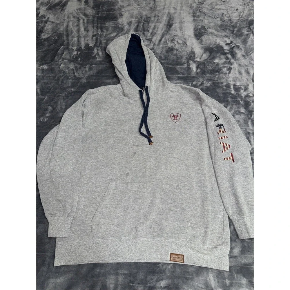 Ariat Ladies Heather Grey Thunderbird Chimayo Hoodie Size XXLarge Nice